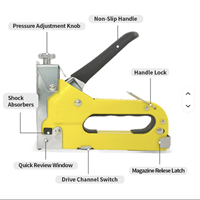 Grapadora de tapicería de acero 3 en 1, pistola de grapas manual de alta resistencia para alfombras, herramienta industrial para grapas en forma de U, T, N
