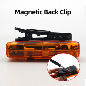 Luz LED de hombro de plástico con clip magnético - Luz de advertencia amarilla intermitente, silbato electrónico, protección IP55, 92dB, compatible con OEM/ODM - Product Image 4