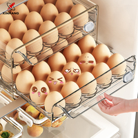 Boîte de rangement pour œufs en cristal transparent XinHang, pratique, empilable, grande taille, pour la maison