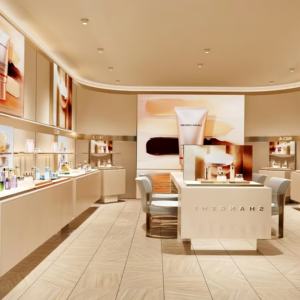 Comptoir <span class=keywords><strong>de</strong></span> présentation <span class=keywords><strong>de</strong></span> cosmétiques en bois moderne personnalisé avec éclairage LED, vitrine <span class=keywords><strong>de</strong></span> produits <span class=keywords><strong>de</strong></span> beauté pour la décoration intérieure <span class=keywords><strong>de</strong></span> magasin <span class=keywords><strong>de</strong></span> cosmétiques contemporain - Product Image 4