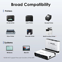 Server di Stampa Wireless USB2.0 Wavlink con LAN/Bridge 10/100Mbps NU516U1, Supporta Stampanti Cablate/Wireless/Standalone