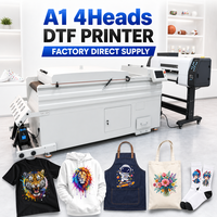 Imprimante DTF XM 24 pouces 4 têtes avec agitateur de poudre et sécheur pour impression textile personnalisée sur vêtements, imprimante à transfert numérique