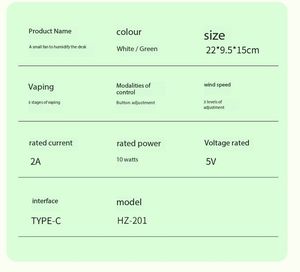 Nuevo Ventilador de Escritorio USB Portátil para Interiores, Humidificador, Enfriador de Aire, Ventilador de Aire Acondicionado Doméstico, Ventilador Silencioso para Oficina, Ventilador Pequeño - Product Image 6