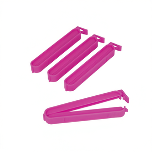 คลิปหนีบถุงแบบยาว ชุด 4 ชิ้น ซีลพลาสติกสีชมพู สำหรับถุงเก็บของและบรรจุภัณฑ์อาหาร - Product Image 2