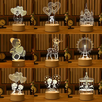 Lampe de nuit LED à illusion 3D, motif personnalisé, illusion de dessin animé, lampe de nuit pour dormir, lampe acrylique 3D anime