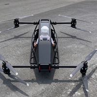 SHUIMAN JINSHAN EVTOL, Vehículo Aéreo de Despegue y Aterrizaje Vertical (EVTOL) de un Solo Asiento, Nave Espacial Tripulada, Estructura Plegable de Fibra de Carbono, 120 kg
