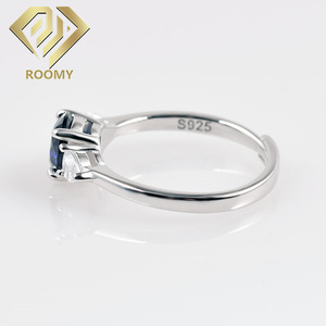 Anillo de circonia cúbica para mujer, sortija de 6,5mm, para fiesta - Product Image 3