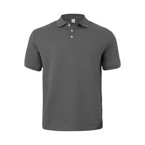 Polo <span class=keywords><strong>pour</strong></span> <span class=keywords><strong>homme</strong></span> de style américain, <span class=keywords><strong>en</strong></span> jacquard lourd, design simple, décontracté, business, golf, tricot ample à manches courtes - Product Image 5