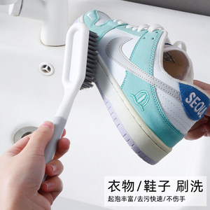 Brosse à chaussures à poils en nylon, outil de nettoyage doux pour éliminer les taches, poignée en plastique multifonctionnelle, 3 pièces - Product Image 4