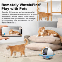 Juguete Robótico Inteligente para Mascotas con IA, Controlado por Aplicación, con Cámara HD 4K, Compañero Interactivo Automático para Perros y Gatos