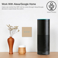Interruptor Inteligente Wifi con Garantía de 3 Años para la UE y el Reino Unido, Compatible con la Aplicación Smart Life, Google Home/Alexa, Panel Táctil de Vidrio Templado Fácil de Usar