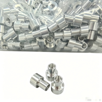 Connecteur d'extrémité de tige filetée en aluminium usiné CNC, pièces usinées sur mesure par étapes pour équipement mécanique, fabriqué en Chine