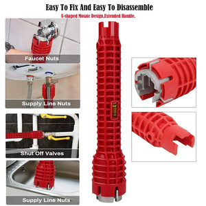 8 in 1 Flume <b>Wrench</b> Anti-slip Kitchen Sink Repair Tool Bathroom Multifunction Faucet Assembly Key Plumbing Installation <b>Wrench</b> - Product Image 2