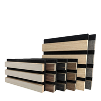Panneau mural acoustique moderne en placage de bois massif écologique ignifuge, 100 % fibre de polyester, haute absorption acoustique NRC 0.8 pour