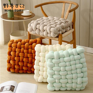 Cojín de sofá anudado decorativo para el hogar de estilo nórdico moderno, cojín para silla, almohada tejida de diario <span class=keywords><strong>bestia</strong></span> para cojín trasero, decoración de futón - Product Image 2