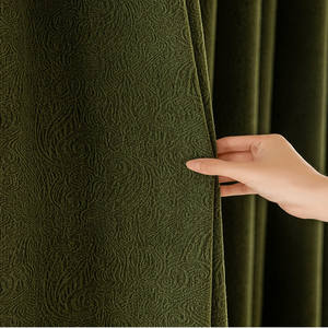 XinLan Olivgrüne Samt vorhänge 2 Paneele Set, Block Light Wärme isolierte Vorhänge für Schlafzimmer und Wohnzimmer - Product Image 4