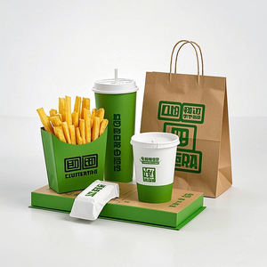 Imballaggio alimentare monouso Design personalizzato <span class=keywords><strong>patatine</strong></span> <span class=keywords><strong>fritte</strong></span> porta via contenitore di imballaggio scatola Snack - Product Image 3