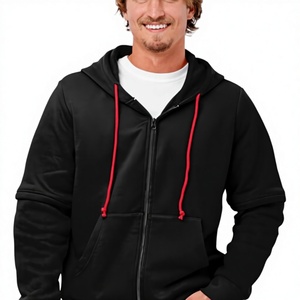 <b>Outdoor</b> Printed Lined Casual Oversized Hoodie <b>String</b> less Pullover Plain Color OEM Service Custom Logo Winter Men Solid Colour - Product Image 3