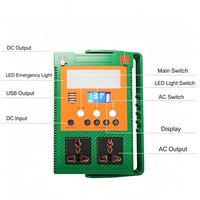 Station d'alimentation mobile haute capacité, double charge flexible (solaire et CA) avec lumière LED pour la maison, la sauvegarde de batterie et le camping en extérieur