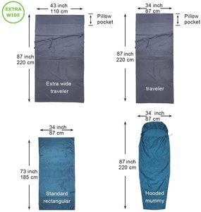 Woqi — <span class=keywords><strong>drap</strong></span> <span class=keywords><strong>de</strong></span> voyage en soie, <span class=keywords><strong>sac</strong></span> <span class=keywords><strong>de</strong></span> sommeil avec doublure, <span class=keywords><strong>sac</strong></span> <span class=keywords><strong>de</strong></span> transport pour le Camping, les voyages, - Product Image 2