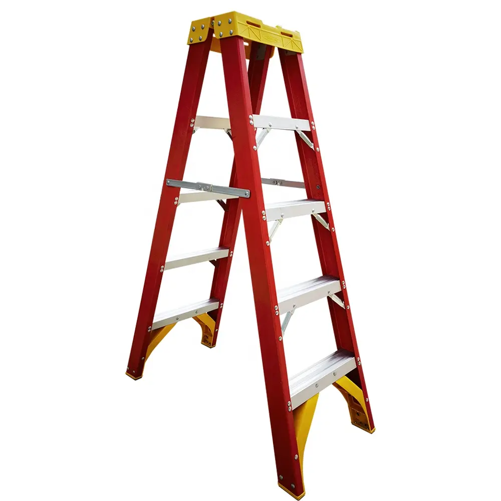 Fiberglass herringbone ladder 4 6 8 10 12 feet Fiberglass A-type insulated ladder ladder