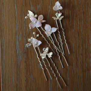 Moda Hand-Painted Cerâmica Flor Casamento Hairpins U Forma Bridal Headdress Acessórios para Mulheres 5 Piece for Birthday <span class=keywords><strong>Prom</strong></span> - Product Image 4