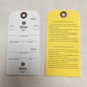 <span class=keywords><strong>Manila</strong></span> papieren hangtag/slingerlabel voor bagagehandeling in luchtvaartmaatschappijen en magazijnbeheer met versterkte vezelpatch - Product Image 5