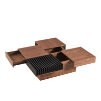 Table basse pour la maison, ensemble de tables basses en bois, table basse moderne de luxe