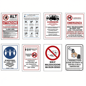 TTAKE Señales de prevención de riesgos de incendios y seguridad para el lugar de trabajo y áreas públicas, 80x60 cm, juego de 8 - Product Image 2