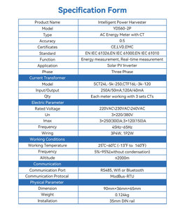 เครื่องบันทึกข้อมูลพลังงานแสงอาทิตย์ เครื่องวัดพลังงานแสงอาทิตย์ เครื่องวัดวัตต์แผงโซลาร์เซลล์ เครื่องวัดพลังงานสองทิศทาง เครื่องวัดพลังงานอัจฉริยะ เครื่องวัดพลังงานแสงอาทิตย์แบบ Zero Export - Product Image 5
