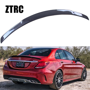 For C-Class W205 4Door Sedan BABOSL Style Carbon Fiber <b>Rear</b> <b>Spoiler</b> Trunk Wing 2013-2022 - Product Image 1
