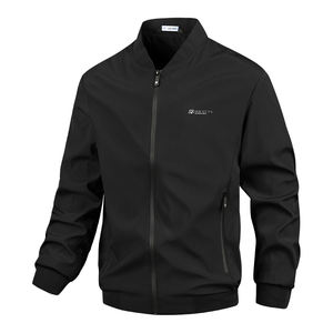 Nouvelle veste d'hiver pour homme 2025, grande taille, couleur unie, confortable, veste de sport décontractée, polyvalente, coupe-vent pour le printemps et l'automne - Product Image 4