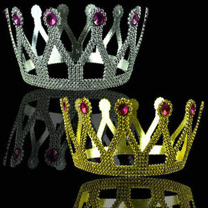 King Crown Halloween Bola para niños Vestir Galvanoplastia Corona de plástico Porra Suministros Tocado para fiestas de cumpleaños Sombrero - Product Image 5