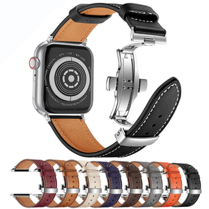 LeYi <span class=keywords><strong>Bracelet</strong></span> de remplacement à boucle en acier <span class=keywords><strong>Bracelet</strong></span> en <span class=keywords><strong>cuir</strong></span> véritable <span class=keywords><strong>Bracelet</strong></span> de montre pour iphone IWatch 8 9 <span class=keywords><strong>45mm</strong></span> 49mm <span class=keywords><strong>Bracelet</strong></span> - Product Image 3