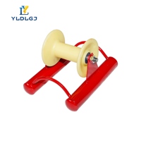 Juego de rodillos para cables de nylon YILI, polea de correa plana, rodillo de tambor de acero, bloque de cable para suelo, desbobinador de cable industrial ajustable para construcción
