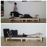 Tour de Pilates pliable polyvalente en bois d'érable, équipement de fitness et de yoga de qualité studio pour la maison, design peu encombrant, OEM ODM