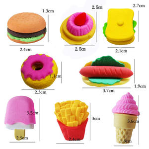 Borrador 3D con Forma de Comida, Juego de Papelería para Niños, Borrador de Goma No Tóxico, Borrador Kawaii con Forma de Helado de Alta Calidad - Product Image 3