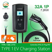 Station de recharge murale pour véhicules électriques ISIGMA Type 2 32A 22KW 3P Chademo Nouveau modèle Z1 AC 230/400V