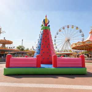 Gran oferta, juego de pared de escalada en roca portátil, carrera de obstáculos de montaña inflable, Castillo de salto para niños - Product Image 1