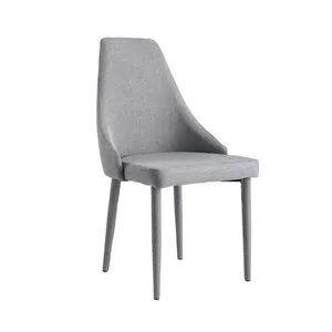 Sillas de comedor modernas de metal con marco de alambre dorado y asiento tapizado-Color personalizable para restaurante y uso doméstico - Product Image 1