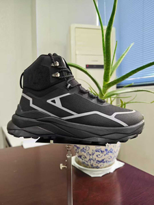 SFB34 717 Men's Desert Style <b>Hiking</b> <b>Boots</b> PU Leather Waterproof Outdoor All Seasons Tan Black Rubber Sole Ankle Height - Product Image 2