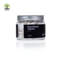 Tablet obat kumur Herbal Vegan dengan hidroksiapatit dapat diisi ulang untuk pemutih dan perawatan gigi anti-bakteri