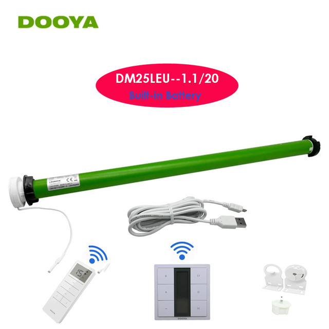New Type Encryption Dooya Remote Control Tubular Wireless DM25 Battery Motor 1.1/20 Built in 38mm Roller Blinds Tube