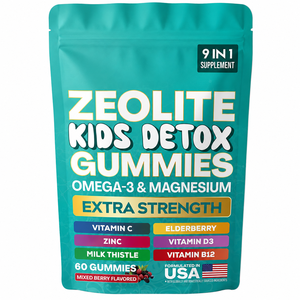 Gomitas <span class=keywords><strong>Detox</strong></span> 9 en 1 con Zeolita para Niños, con <span class=keywords><strong>Omega</strong></span>-<span class=keywords><strong>3</strong></span> y Magnesio, Limpieza de Metales Pesados de Alta Potencia, 60 Gomitas, Servicio OEM - Product Image 1