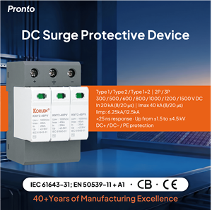 <span class=keywords><strong>Protector</strong></span> Contra Sobretensiones KORLEN Compacto de 3P para Riel DIN, DC600V, Tecnología de Óxido de <span class=keywords><strong>Zinc</strong></span>, Clase I, para Sistemas de Energía <span class=keywords><strong>Solar</strong></span> Fotovoltaica - Product Image 1