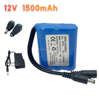 Pack de batteries au lithium rechargeable 18650-3S2P 12V 5200mAh avec chargeur US/EU pour éclairage solaire LED, système de surveillance de sécurité