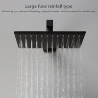LODI Ensemble de robinetterie de douche monocommande encastré mural en laiton poli avec pommeau de douche carré à jet doux, pour export