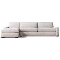Canapé d'angle moderne pour salon, ensemble de canapés modulables, tissu personnalisable, coussins en éponge doux, appartement, hôtel