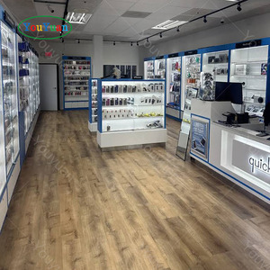 Hiện đại LED ánh sáng Showcase cho điện thoại hiển thị bền hiển thị đồ nội thất cho cửa hàng bán lẻ trung tâm mua sắm làm bằng kính cường lực MDF - Product Image 5