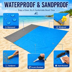 Outdoor Sand Free Mat Quick Drying Proof <b>Beach</b> <b>Blanket</b> 210T Parachute Nylon 200x140cm - Product Image 3